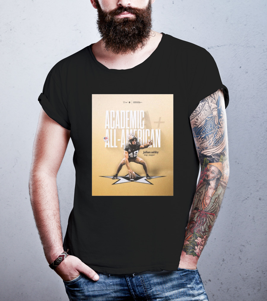 Vanderbilt Football Julian Ashby Academic All-American Long Snapper T-Shirt