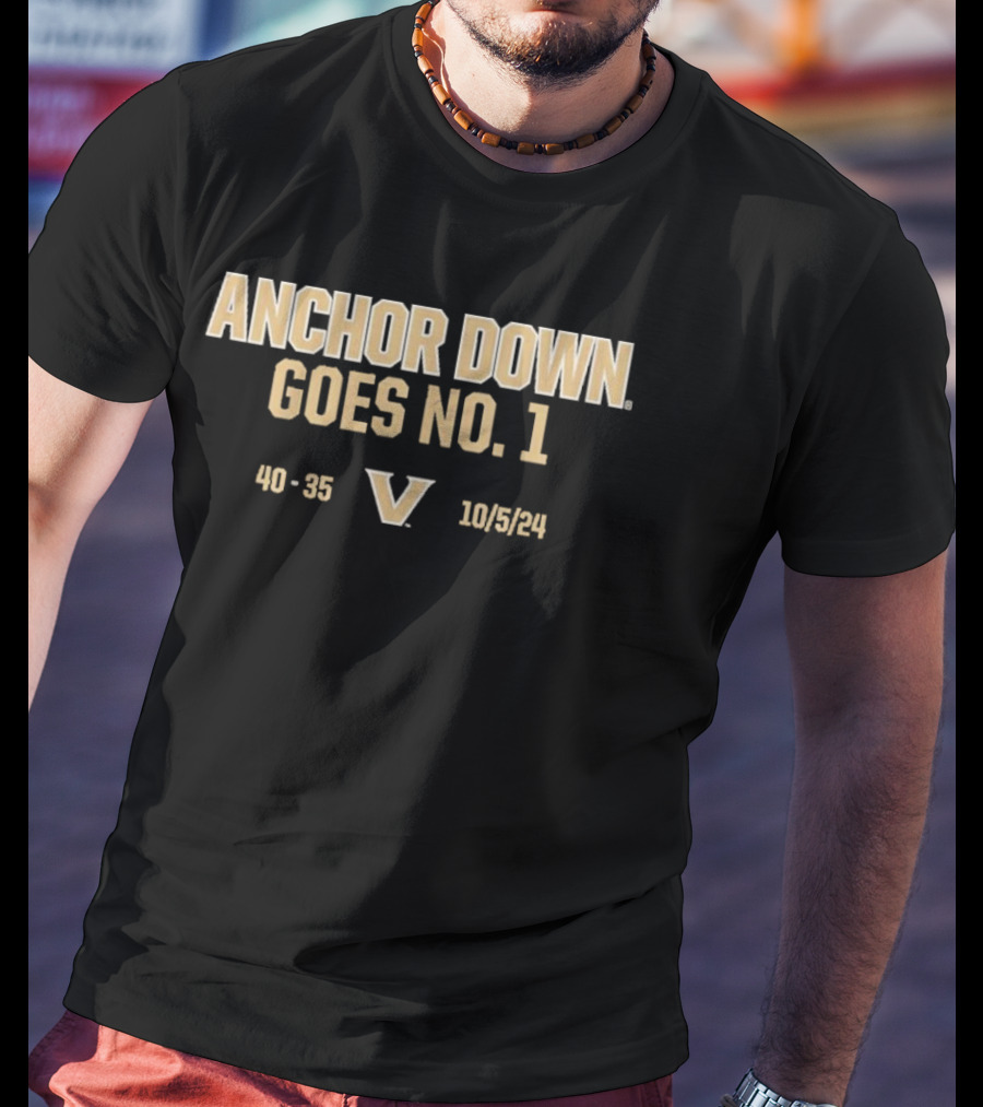 Vanderbilt Anchor Down Victory 40-35 October 5 T-Shirt