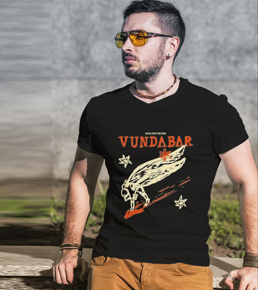Vundabar Devil For The Fire Winged Creature And Stars T-Shirt