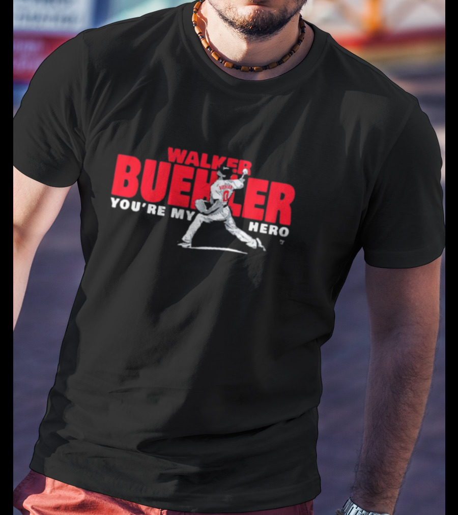 Walker Buehler You’re My Hero Baseball Pitcher Illustration T-Shirt