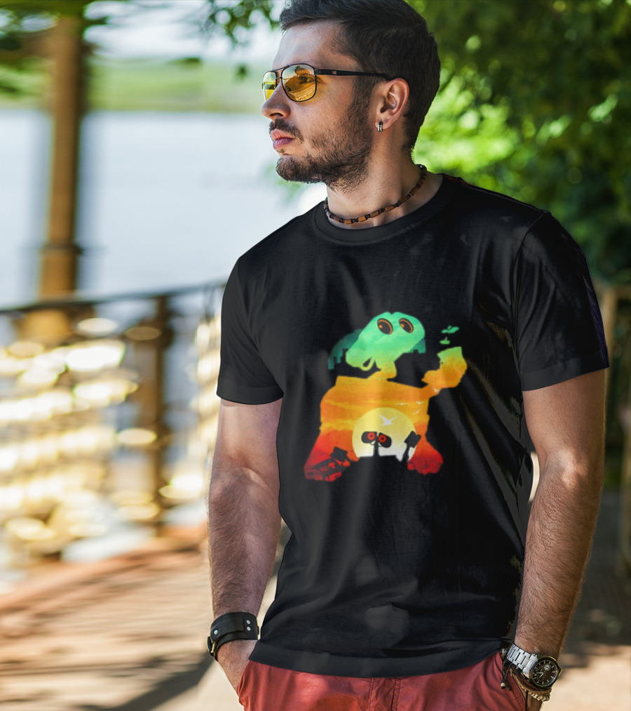 Wall-E Cosmic Recycler Sunset Silhouette T-Shirt