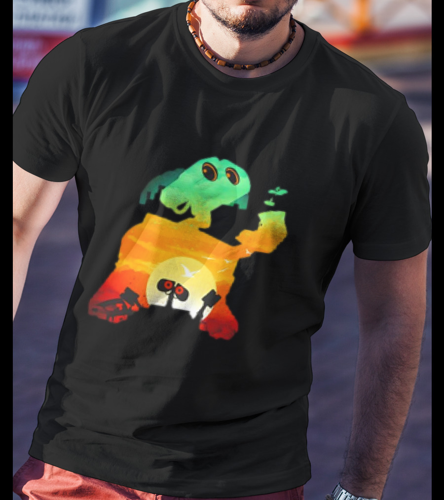 Wall-E Cosmic Recycler Sunset Silhouette T-Shirt