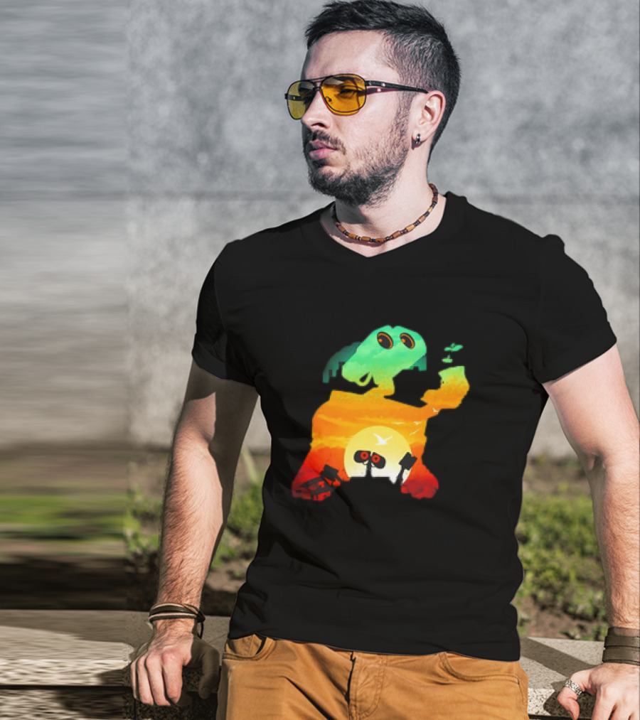Wall-E Cosmic Recycler Sunset Silhouette T-Shirt