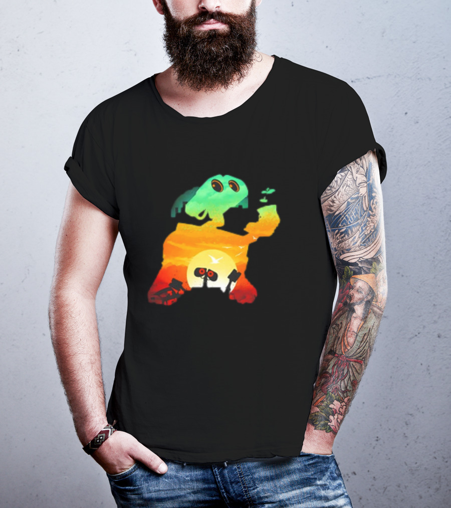 Wall-E Cosmic Recycler Sunset Silhouette T-Shirt