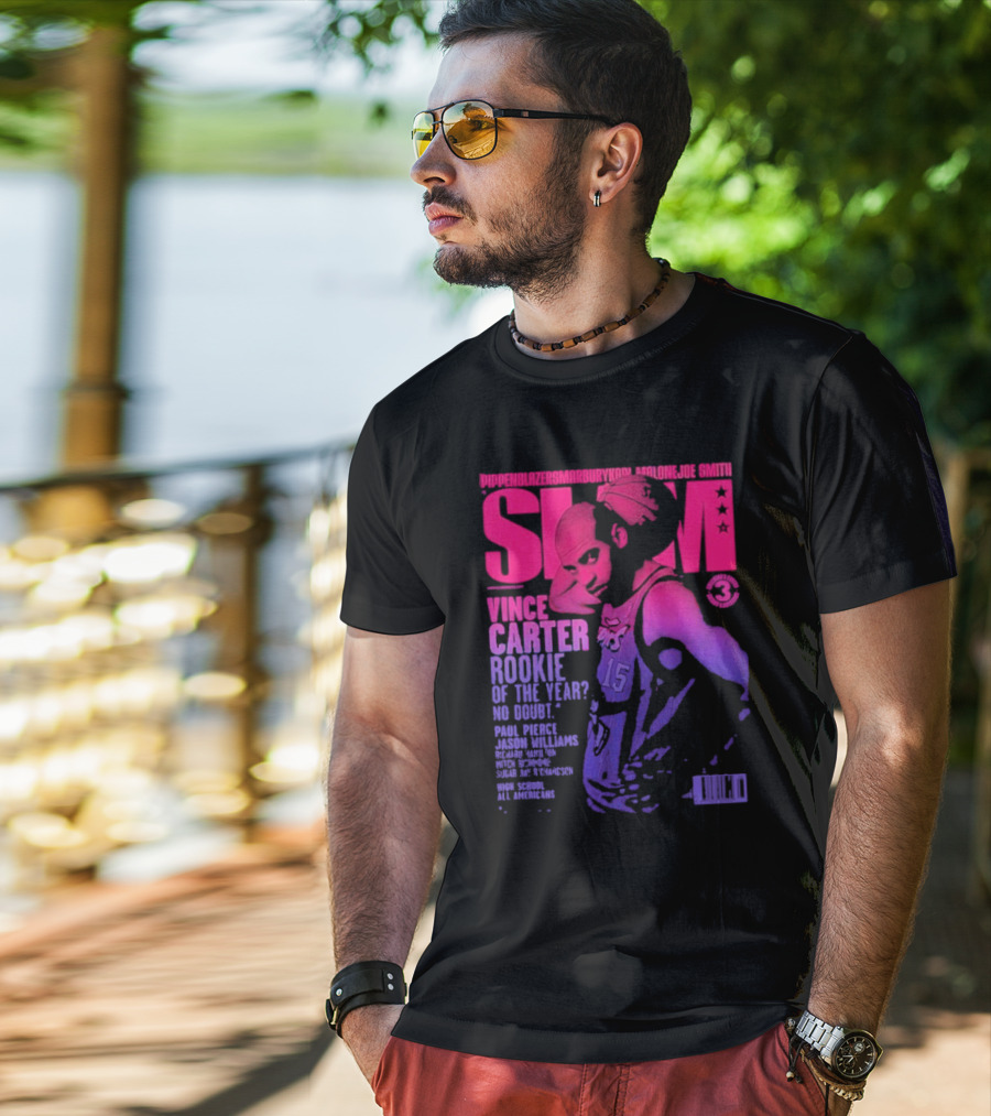 Vince Carter Toronto Rookie Of The Year 1999 SLAM 15 Gradient T-Shirt