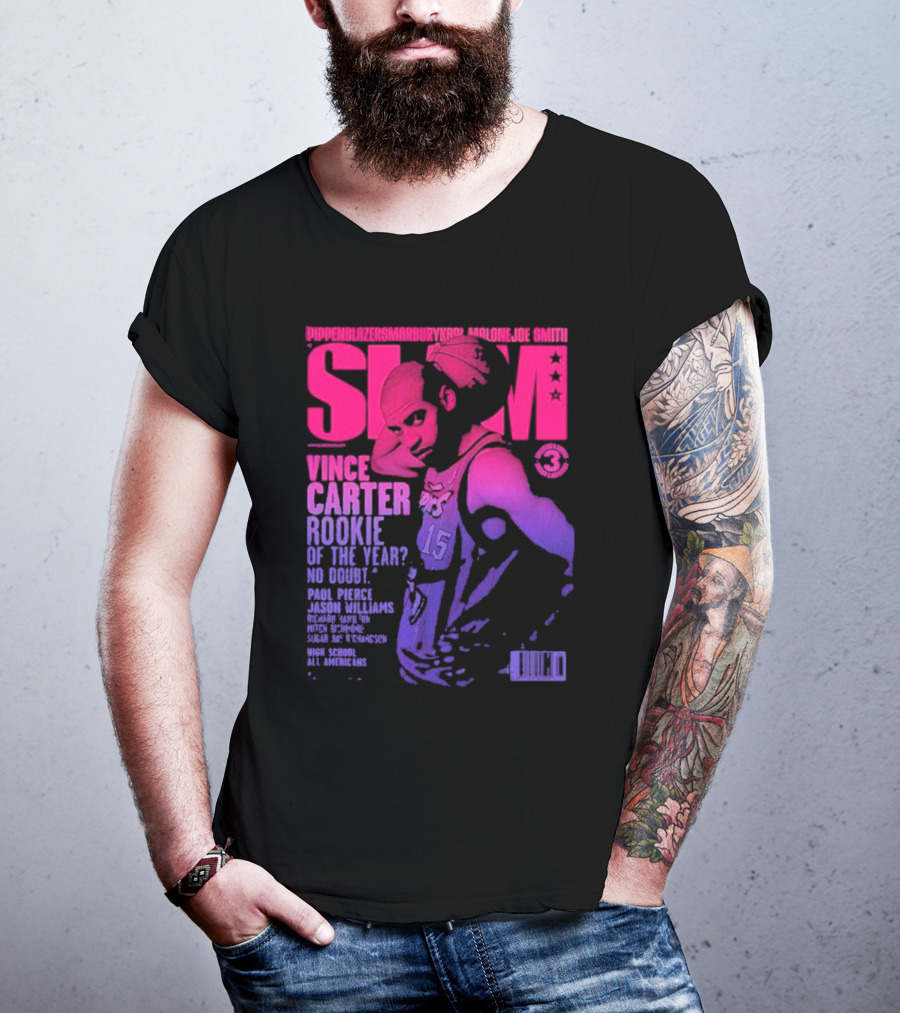 Vince Carter Toronto Rookie Of The Year 1999 SLAM 15 Gradient T-Shirt