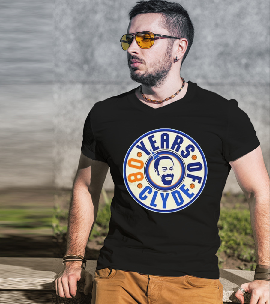80 Years Of Clyde Walt Frazier Basketball Legacy T-Shirt