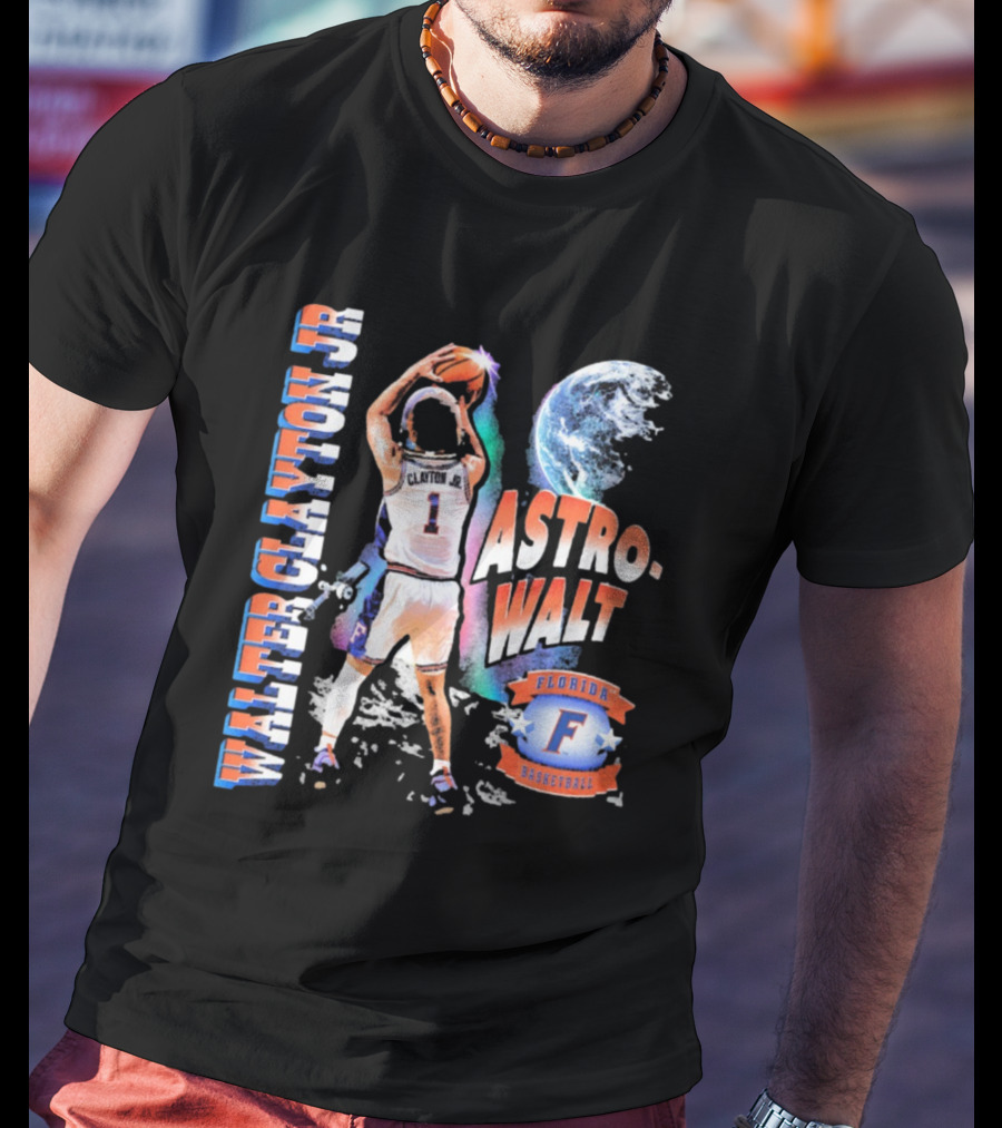 Walter Clayton Jr. Astro-Walt Florida Gator Basketball T-Shirt