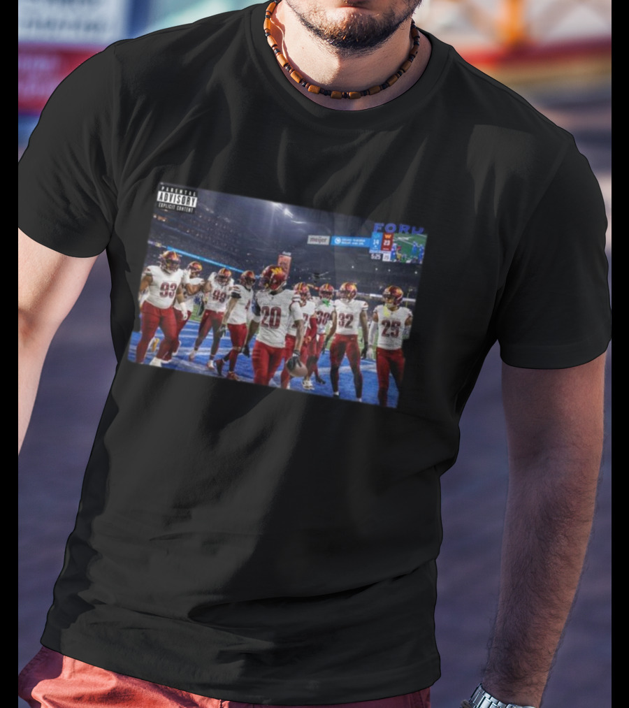 Parental Advisory Explicit Content Washington Commanders Defeat Detroit Lions At Ford Field T-Shirt