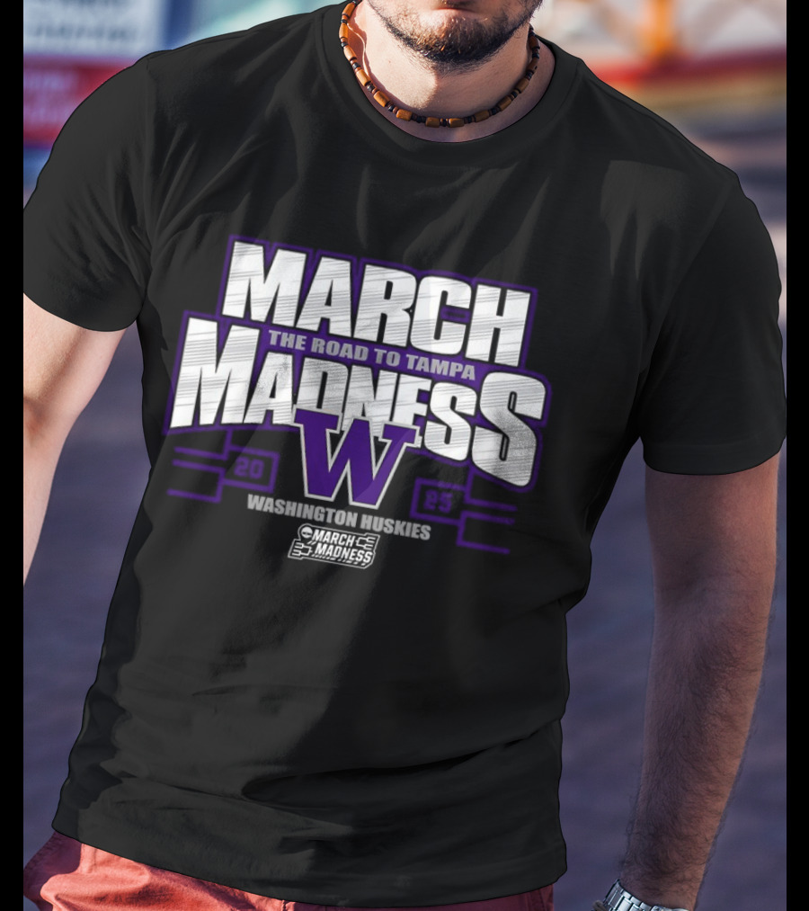 Washington Huskies 2025 March Madness The Road To Tampa T-Shirt