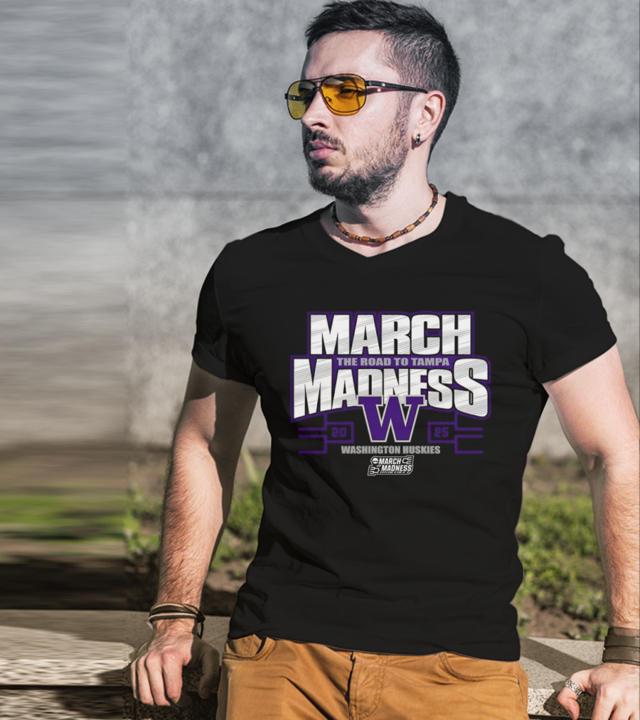 Washington Huskies 2025 March Madness The Road To Tampa T-Shirt