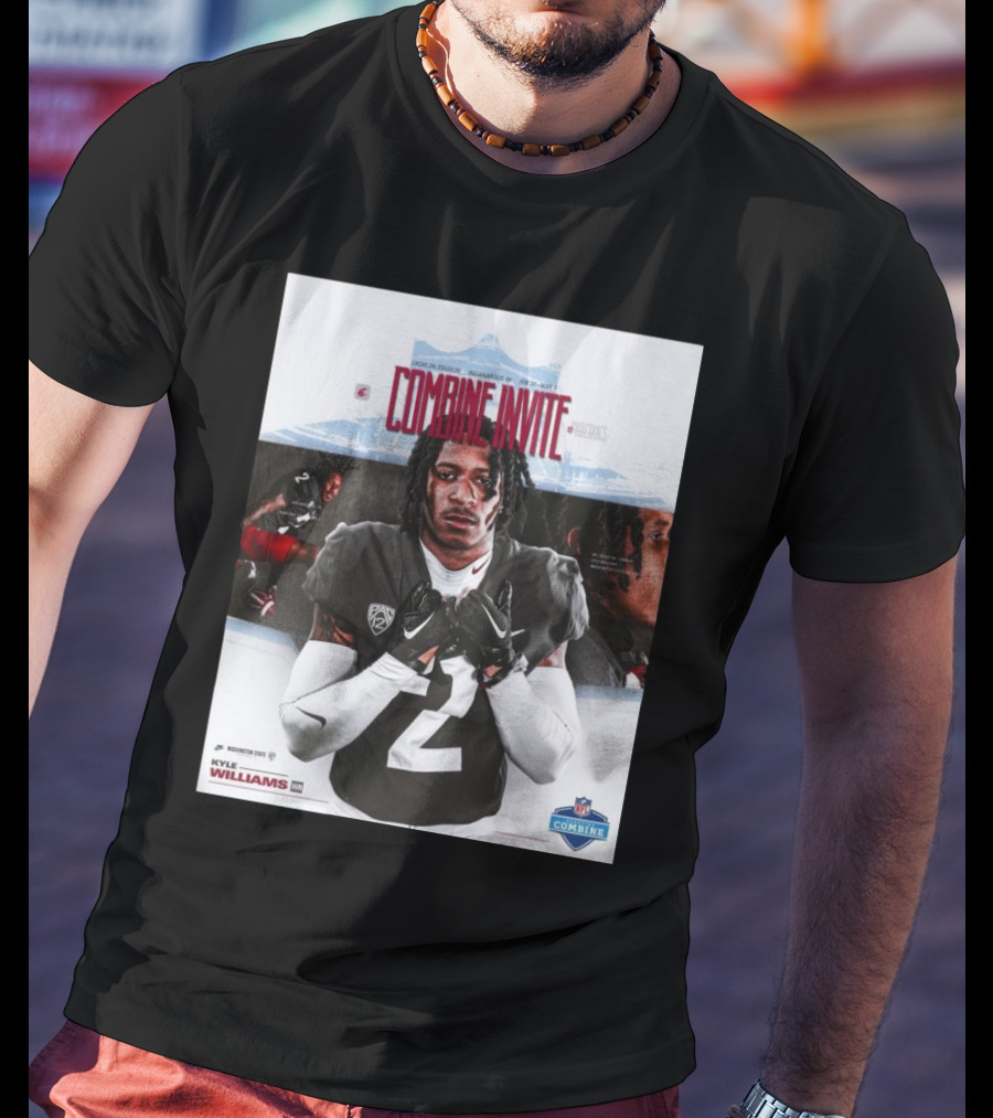 Lucas Oil Stadium NFL Combine Invite Kyle Williams Washington State Cougars Indianapolis 2025 T-Shirt