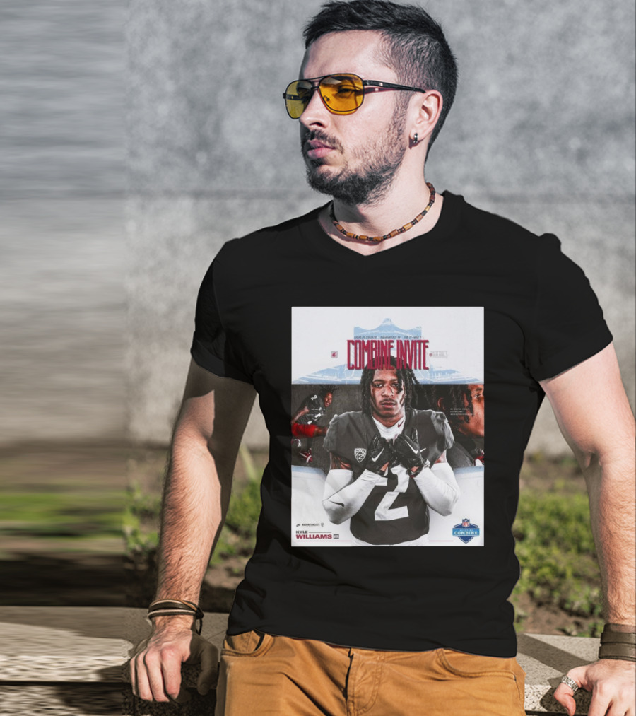 Lucas Oil Stadium NFL Combine Invite Kyle Williams Washington State Cougars Indianapolis 2025 T-Shirt
