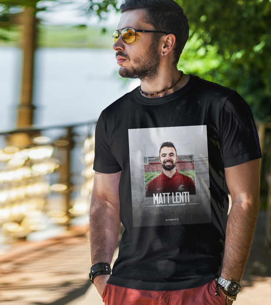 Matt Lenti Defensive Graduate Asst Washington State Cougars Palouse Football T-Shirt