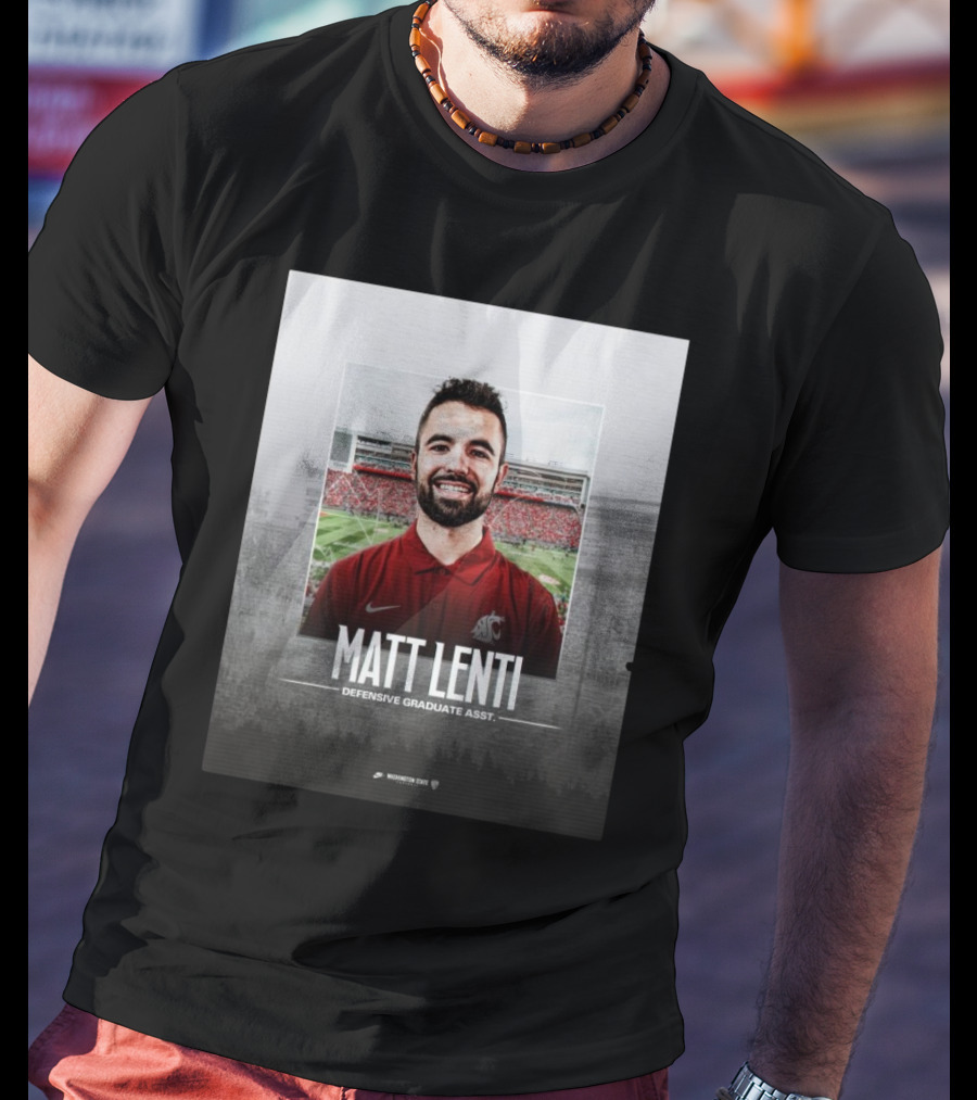 Matt Lenti Defensive Graduate Asst Washington State Cougars Palouse Football T-Shirt