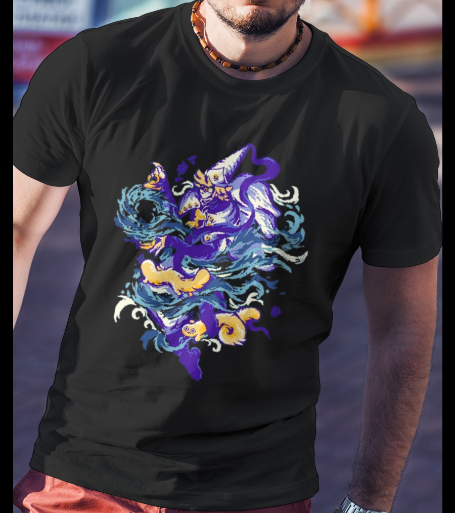 Water Witch Purple Fish Mystic Waves T-Shirt