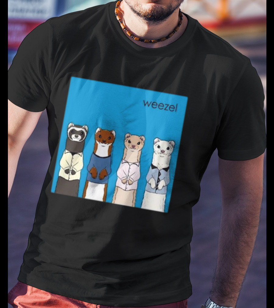Weezel Weasel In Colorful Outfits Quartet T-Shirt
