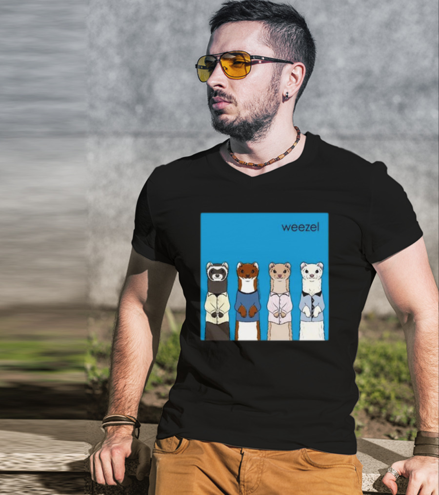 Weezel Weasel In Colorful Outfits Quartet T-Shirt