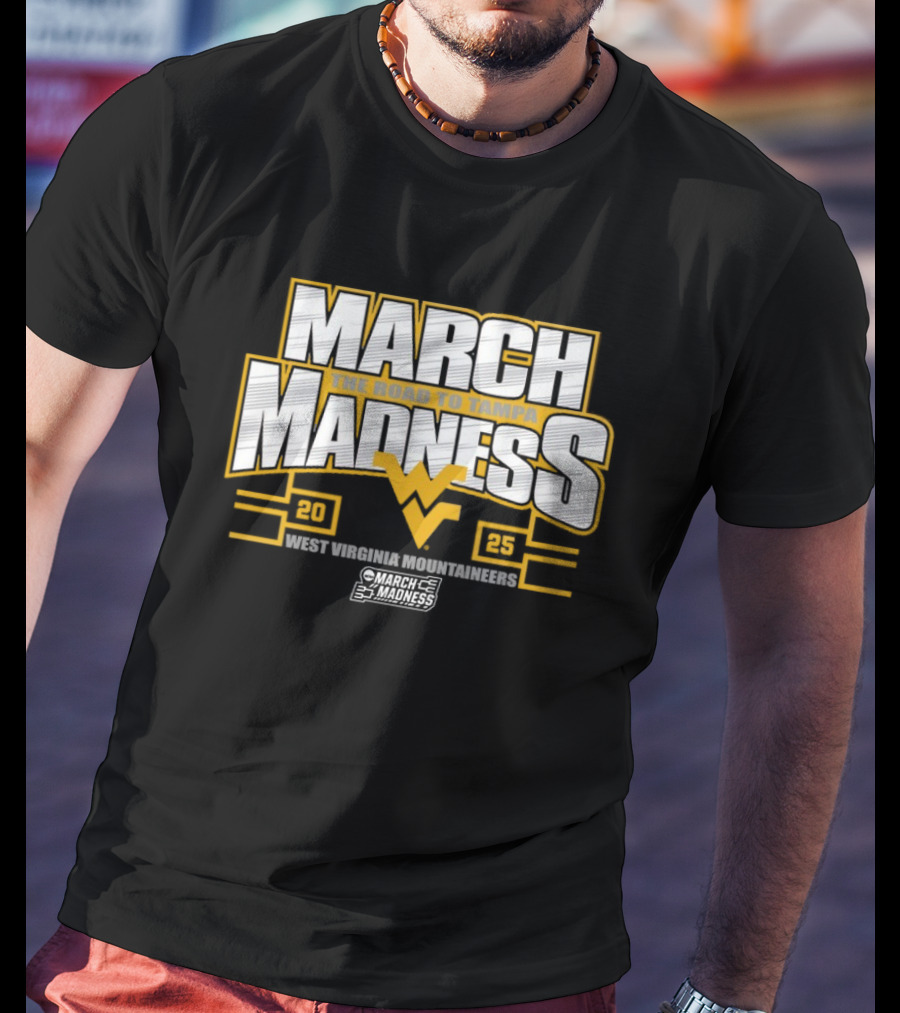 West Virginia Mountaineers 2025 NCAA March Madness The Road To Tampa T-Shirt