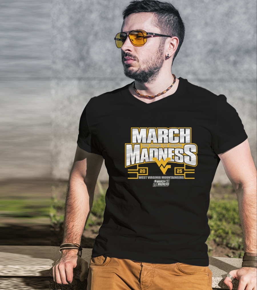 West Virginia Mountaineers 2025 NCAA March Madness The Road To Tampa T-Shirt