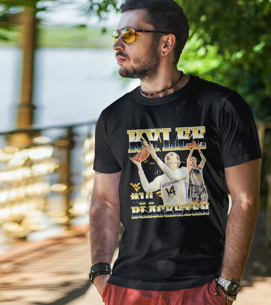 West Virginia Mountaineers Basketball Kylee Blacksten #14 T-Shirt