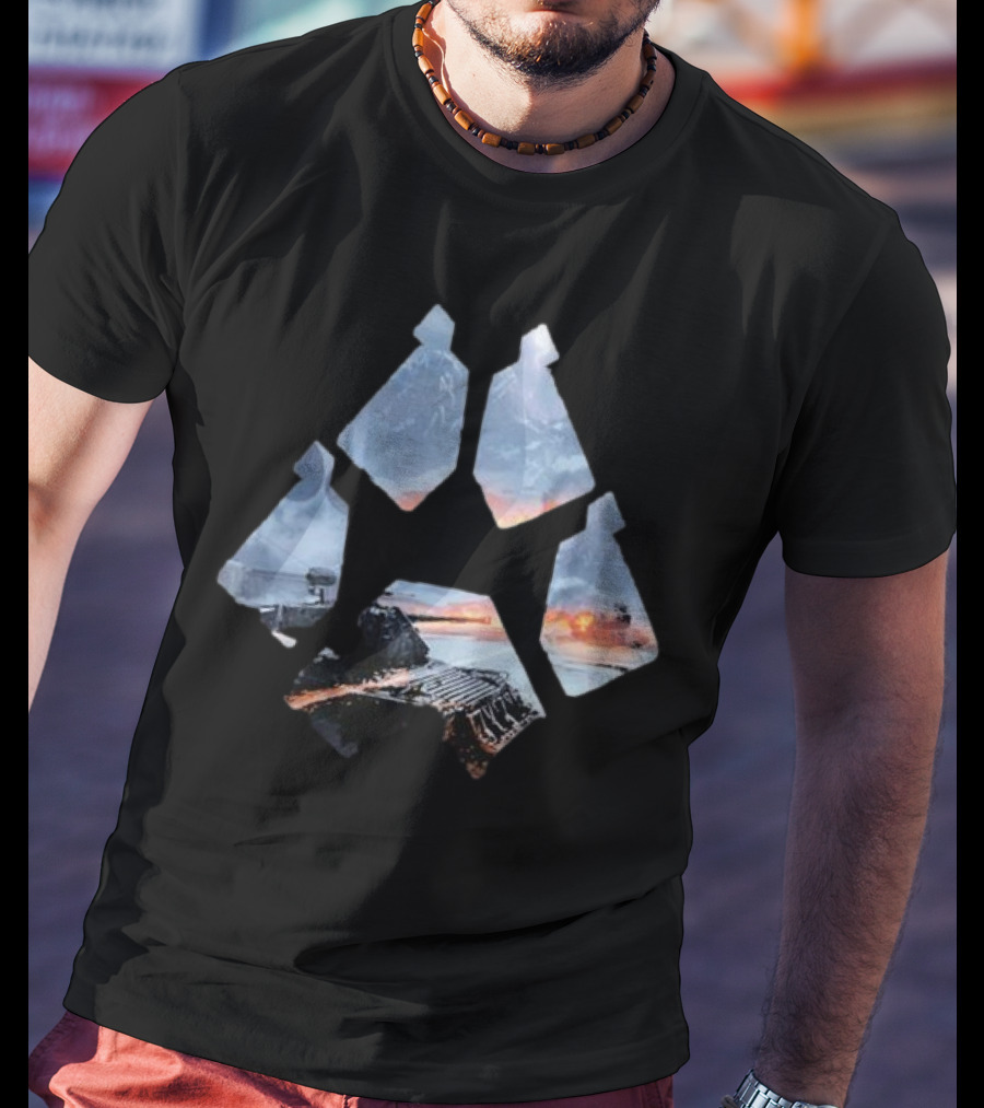 Wot Steel Hunter Winter Landscape Battle Icon T-Shirt