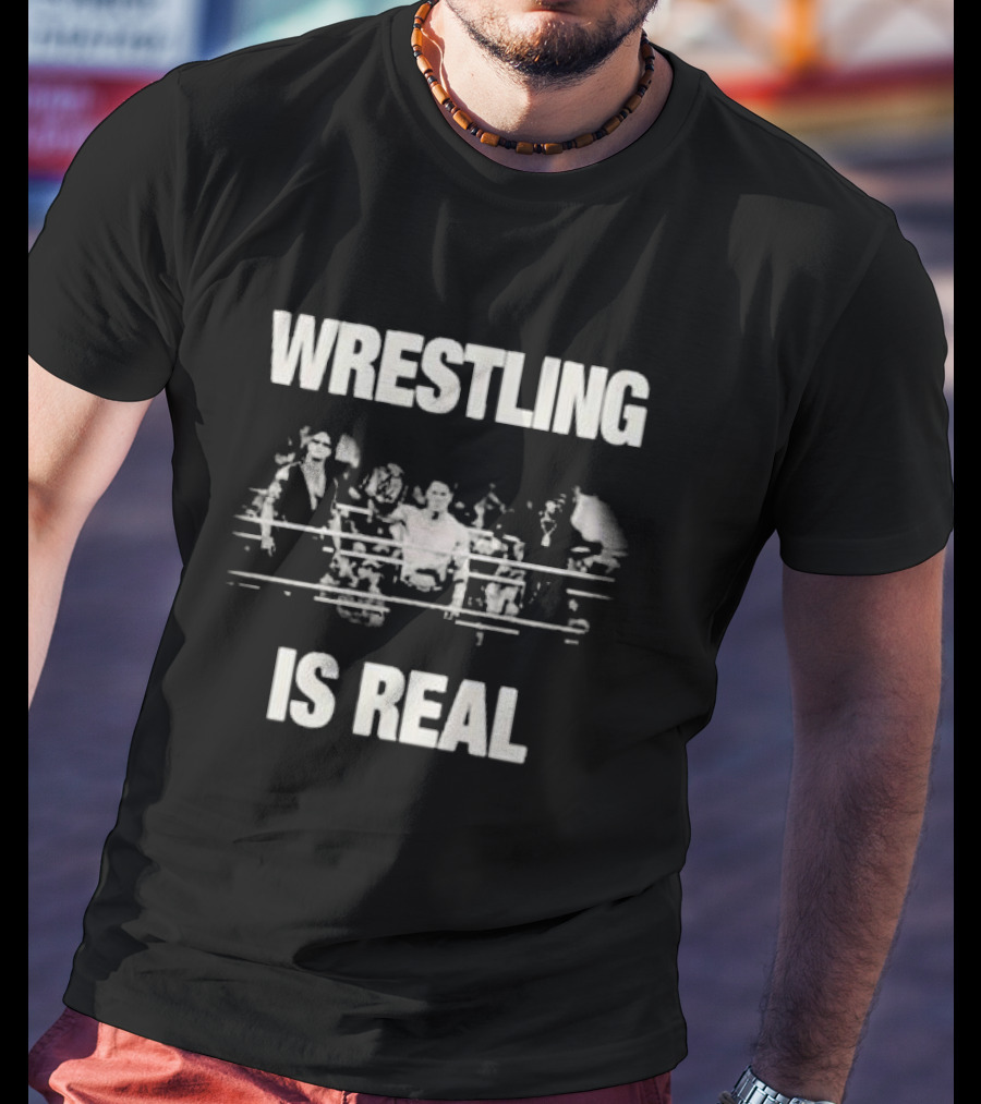 WWE Wrestling Is Real Vintage Wrestlers In Ring T-Shirt