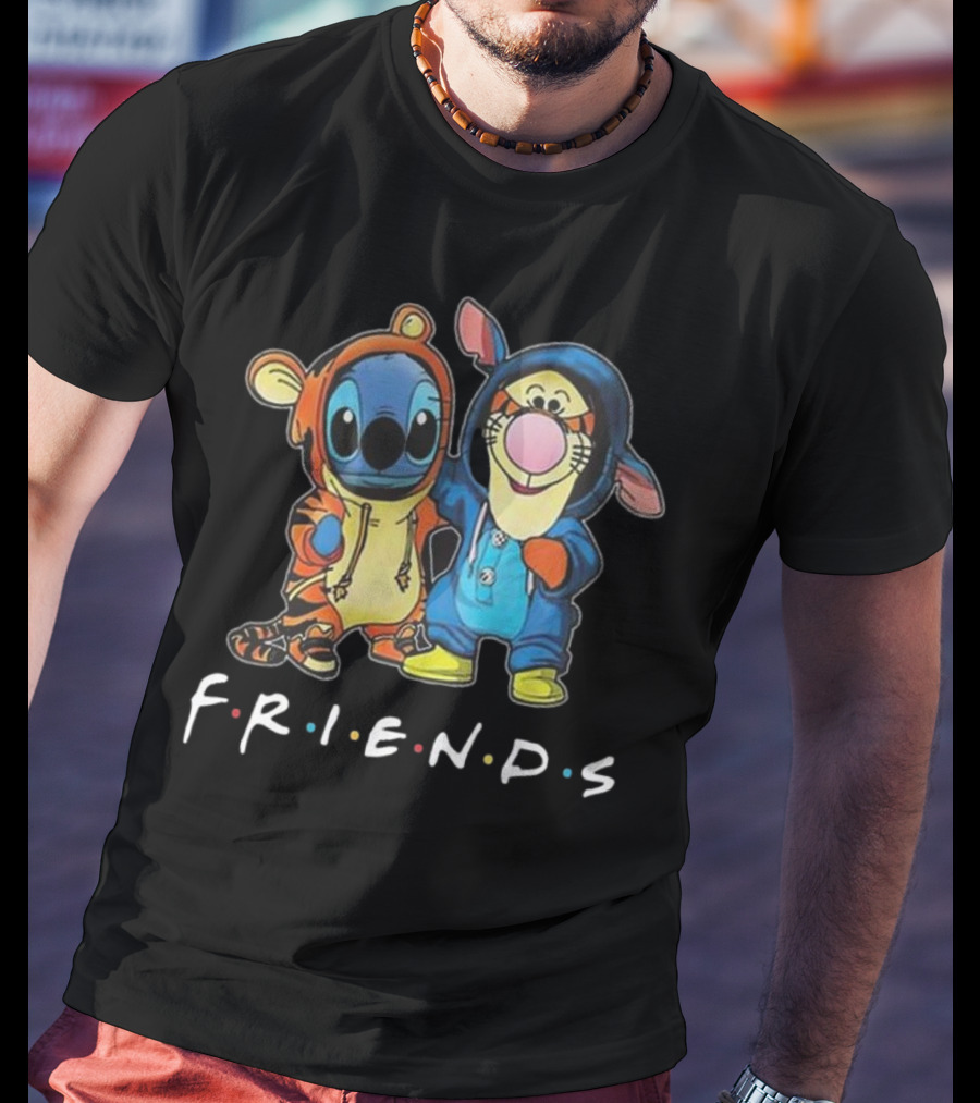 Winnie The Pooh Tigger And Stitch Friends Disney Collaboration T-Shirt