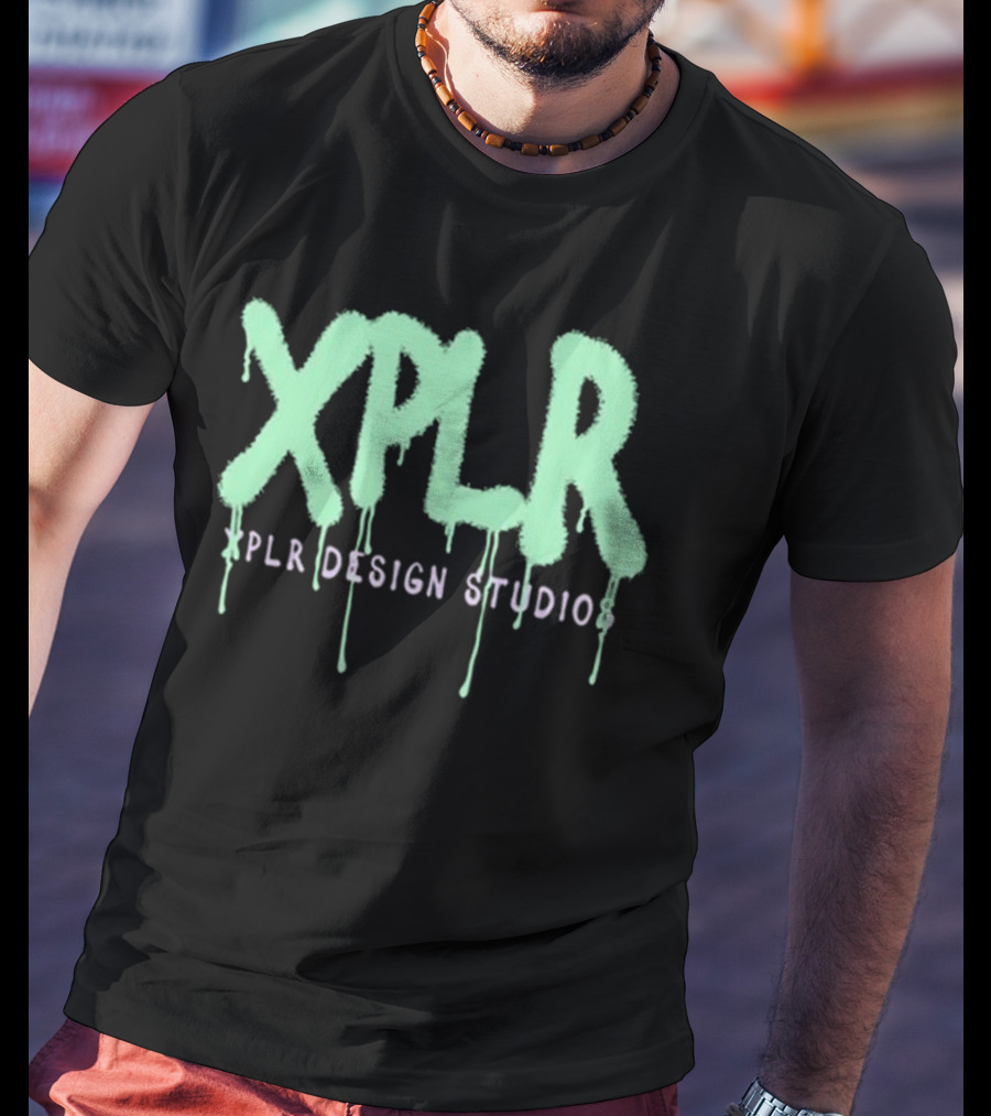 Xplr Studio Graffiti V.2 Droplet Style Text T-Shirt