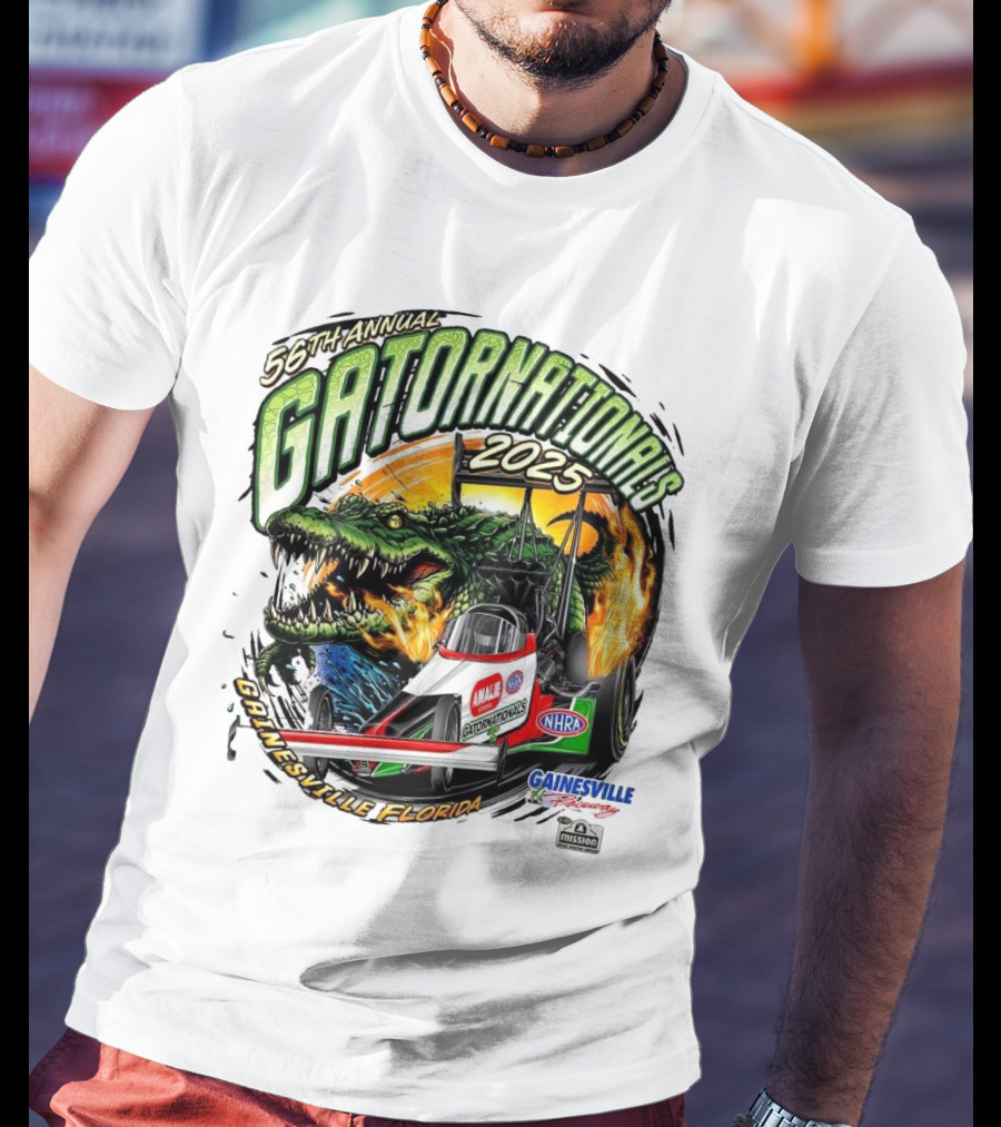 56th Annual Gatornationals 2025 Gainesville Florida NHRA Drag Racing Event T-Shirt