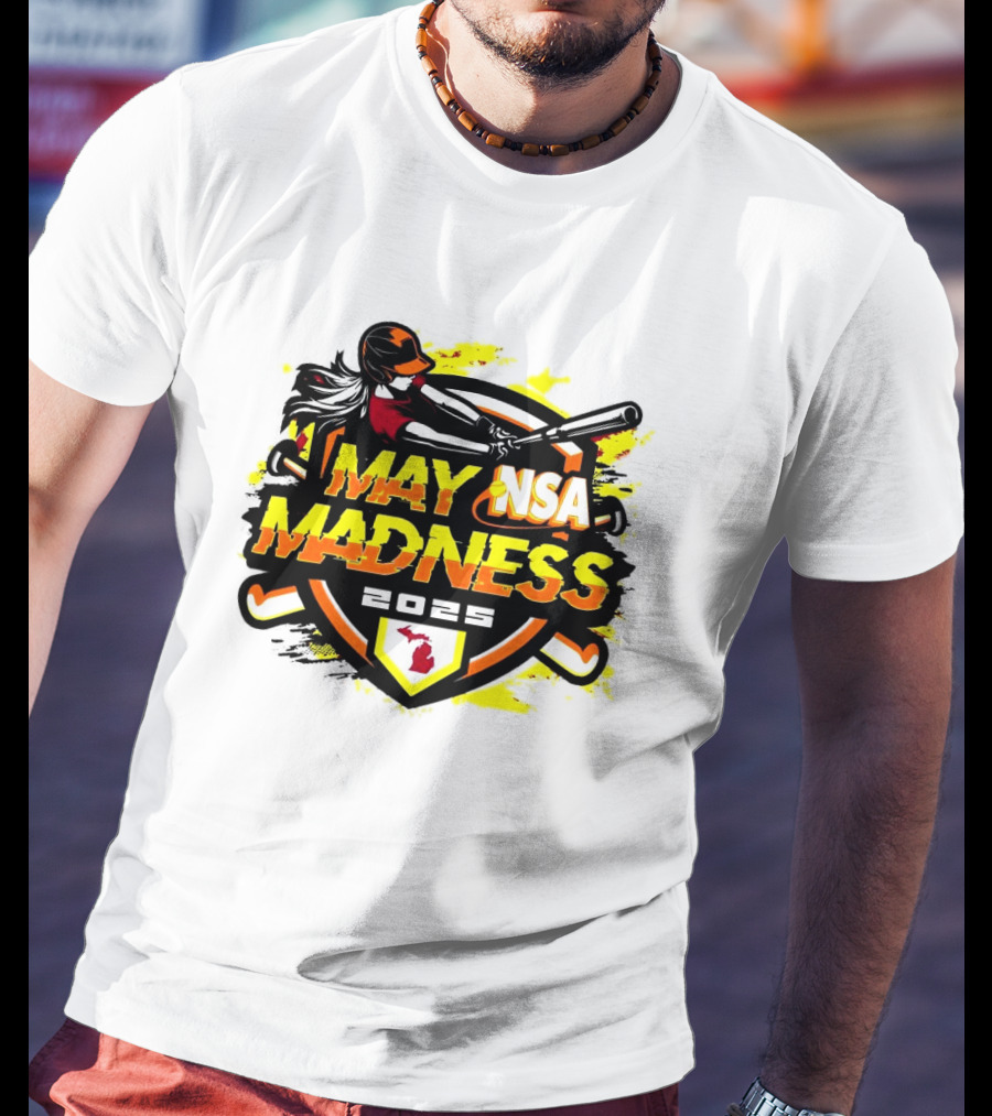 2025 NSA May Madness Fastpitch Tournament Michigan Logo T-Shirt