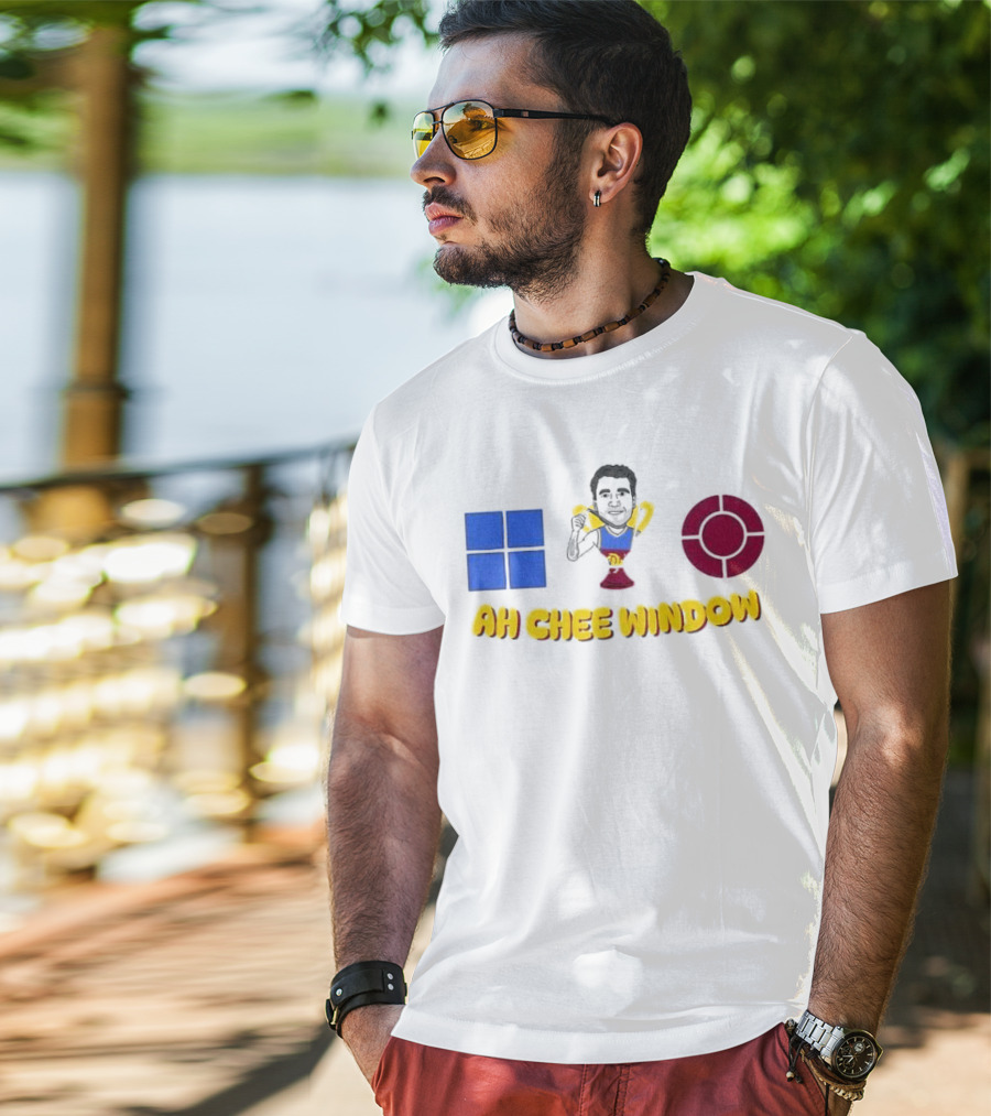 Ah Chee Window Callum Ah Chee Brisbane Lions Blue Red Symbol T-Shirt