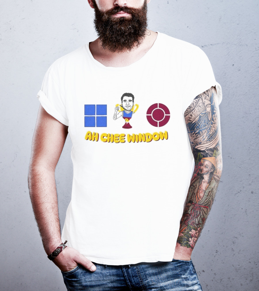 Ah Chee Window Callum Ah Chee Brisbane Lions Blue Red Symbol T-Shirt