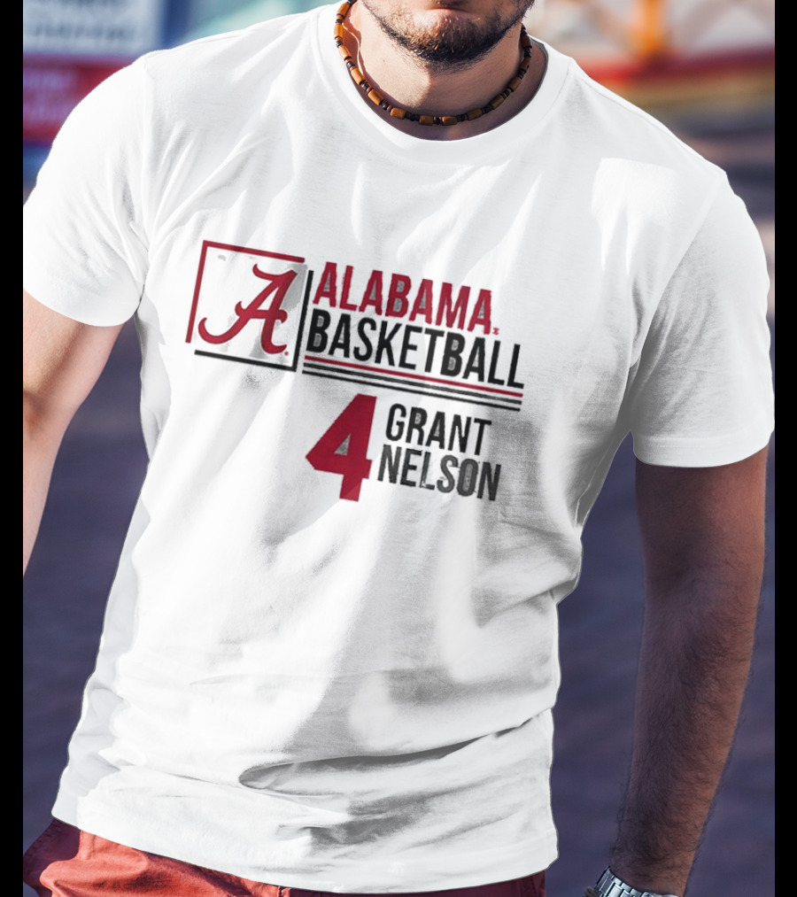 Alabama Grant Nelson Basketball Jersey Number 4 T-Shirt
