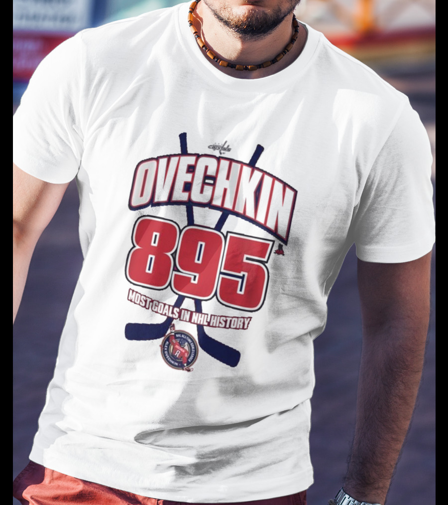 Ovechkin 895 Goals NHL History Washington Capitals T-Shirt