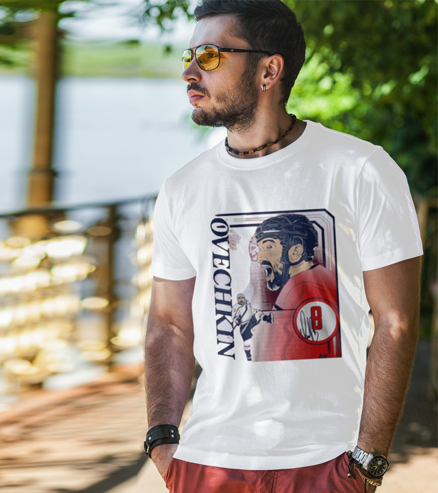 Alexander Ovechkin Dynamic Hockey Collage Number 8 T-Shirt