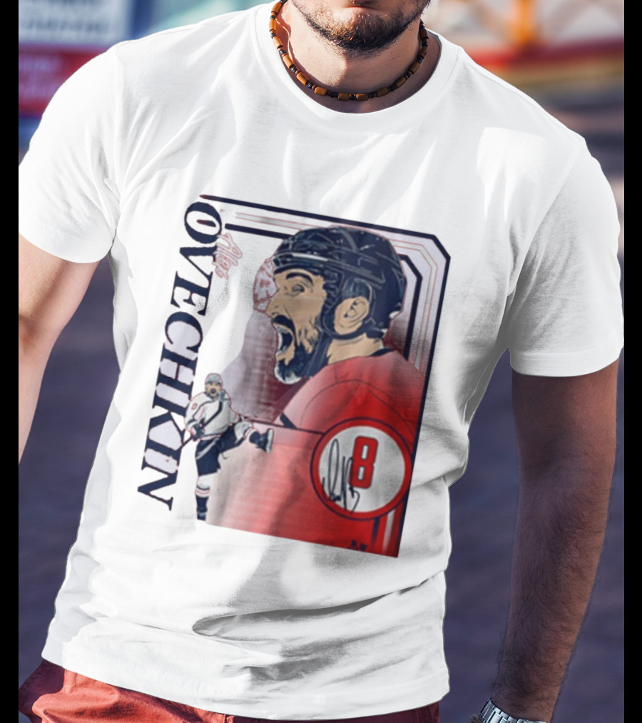 Alexander Ovechkin Dynamic Hockey Collage Number 8 T-Shirt