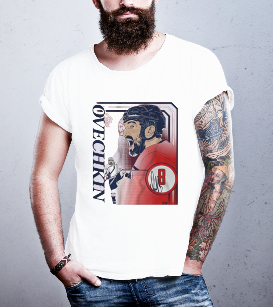 Alexander Ovechkin Dynamic Hockey Collage Number 8 T-Shirt