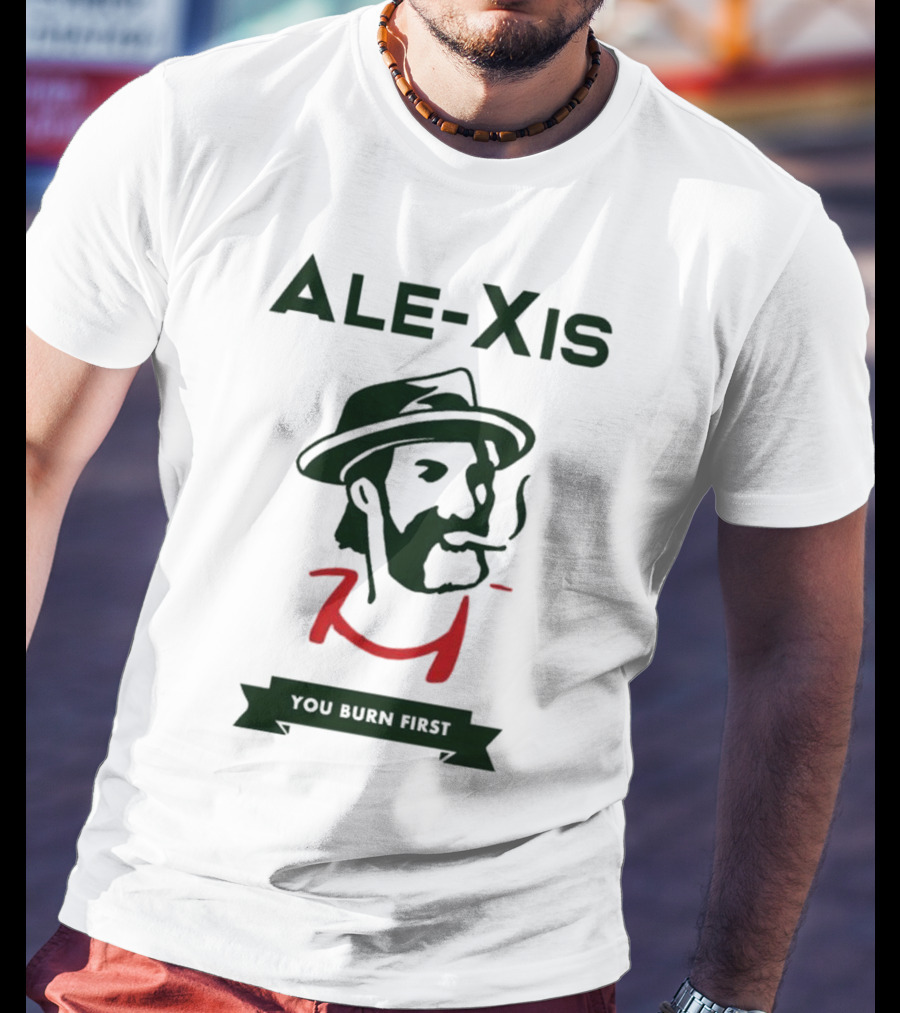 ALE-XIS You Burn First Smoking Man Fedora Illustration T-Shirt