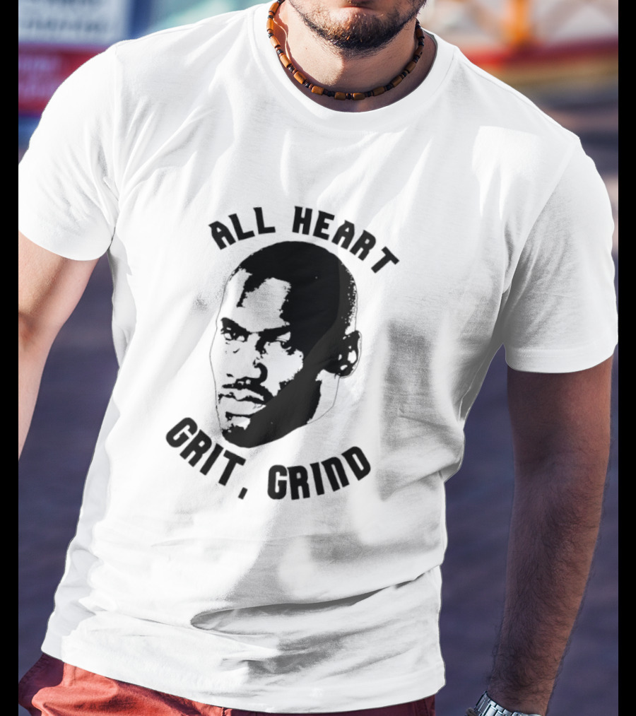 All Heart Grit Grind Iconic Tony Allen Face Outline T-Shirt