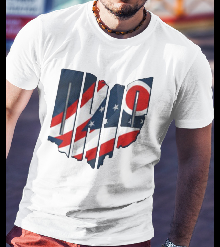 Ohio State Flag USA Cleveland Columbus Basketball 2025 T-Shirt