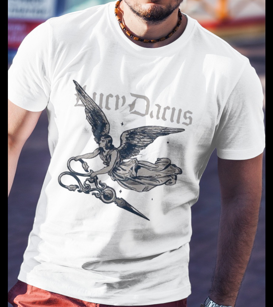 Lucy Dacus Angel Wings Holding Scissors T-Shirt