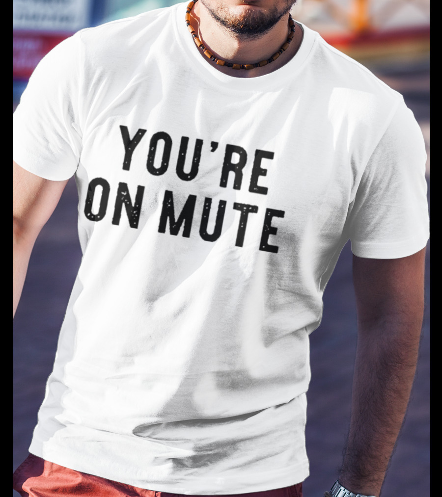 Awesome You’re On Mute Retro Style Text Graphic T-Shirt