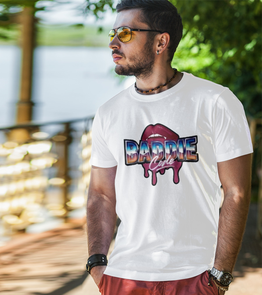 Baddie Code Dripping Lips Urban Style T-Shirt