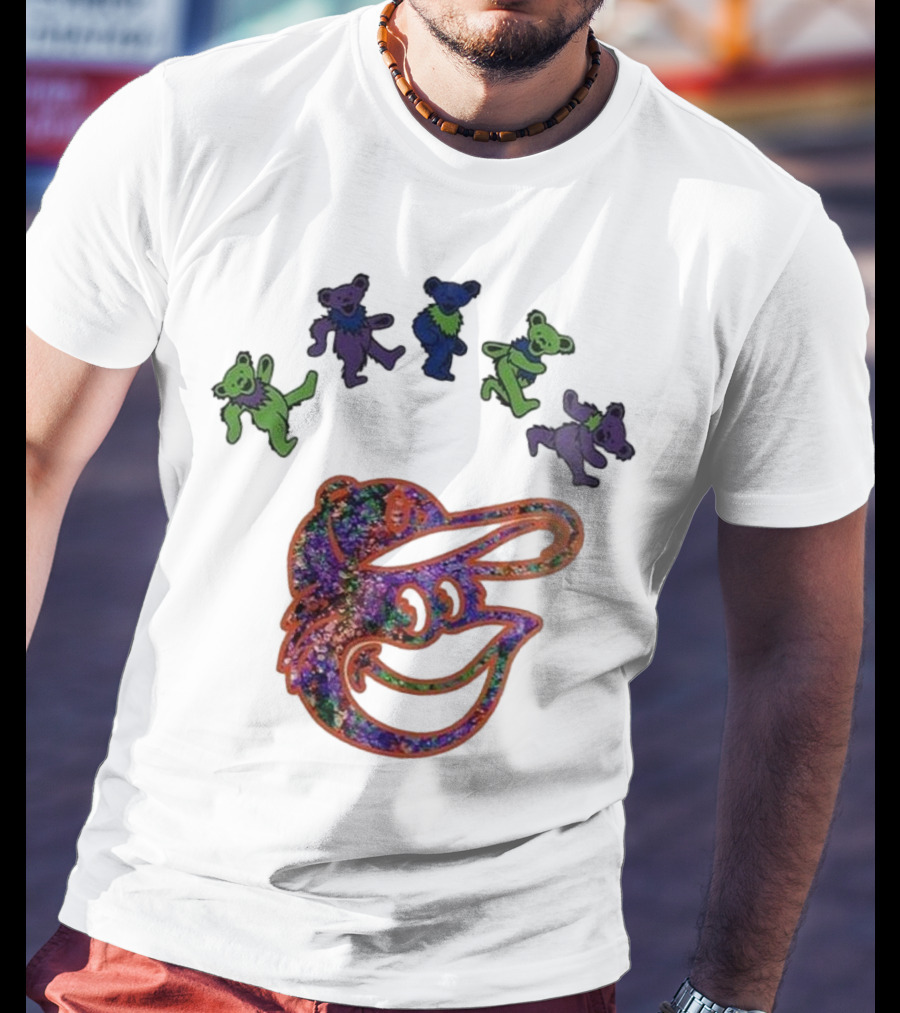 Baltimore Orioles Grateful Dead Night 2025 Dancing Bears T-Shirt