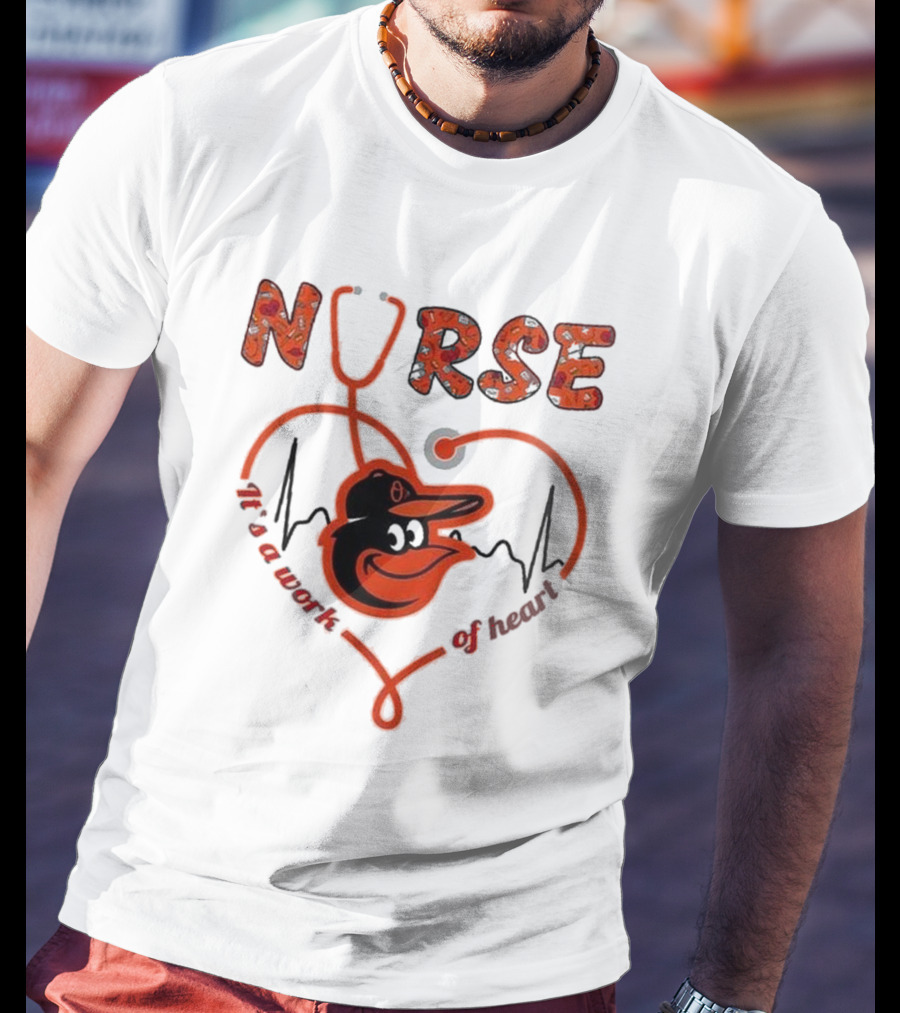 Baltimore Orioles Nurse With Heart Appreciation Night 2025 T-Shirt