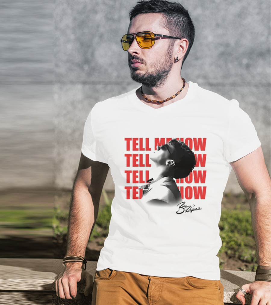 Ben Rodrigues Tell Me How Afro Silhouette And Red Text T-Shirt