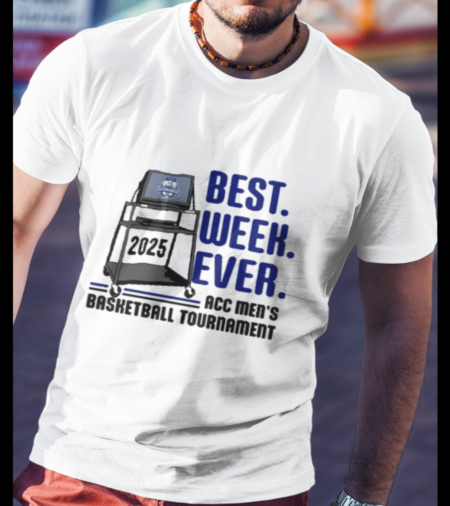 Best Week Ever ACC Men's Basketball Tournament 2025 Retro TV T-Shirt
