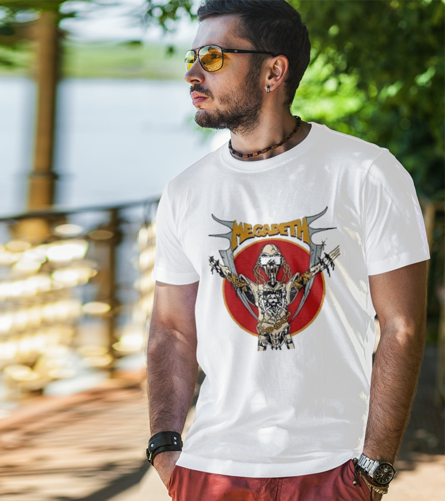 Megadeth Vic Rattlehead Robot With Cross Beyond Human T-Shirt