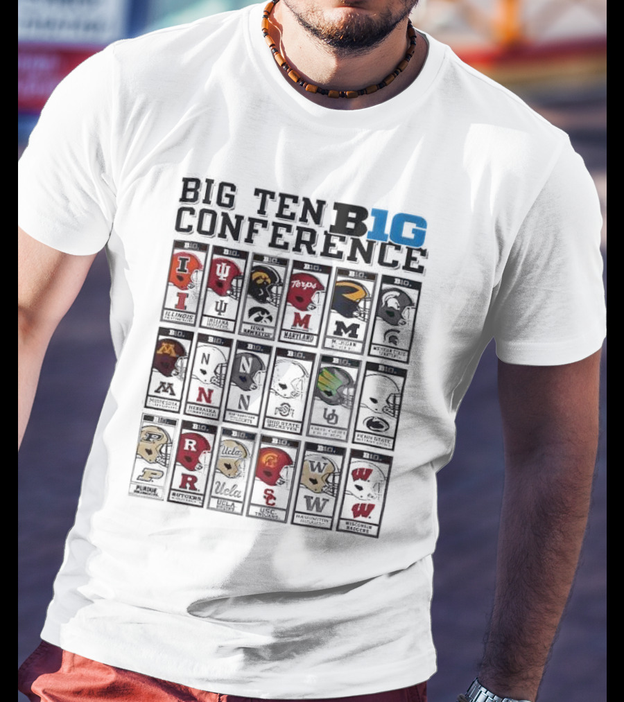 Big Ten Conference 2025 All Team Helmet Collection T-Shirt